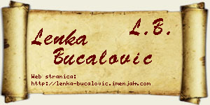 Lenka Bucalović vizit kartica